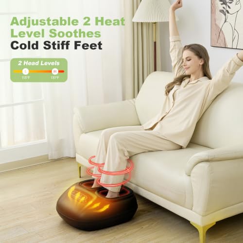 LINGTENG Foot Massager, Heated Foot Massager (Agate Black) - color: Agate Black