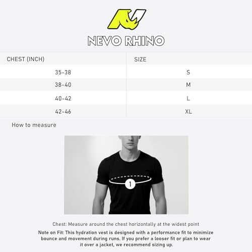 N NEVO RHINO Running Vest 5L, Hydration Vest with 2 TPU 500ml Soft Flask - color: white, size: Medium