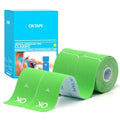 OK TAPE Kinesiology Tape 10" Precut Elastic 20 Strips 2in x 16ft, 2 Rolls - color: Lime, size: 2 Rolls