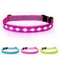 BSEEN LED Running Waist Belt - USB Rechargeable Reflective Glowing LED Waistband, Flashing Safety Light Belt for Runners, Joggers, Walkers, Pet Owners, Cyclists - color: Candy Pink