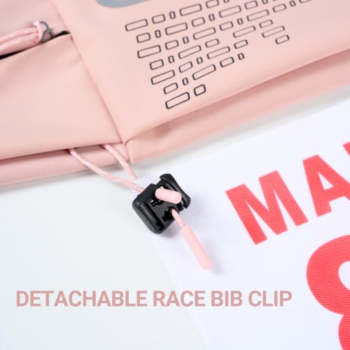 Running Belt Fanny Pack Men Women, Slim No-Bounce Waterproof Phone Holder - color: Pink