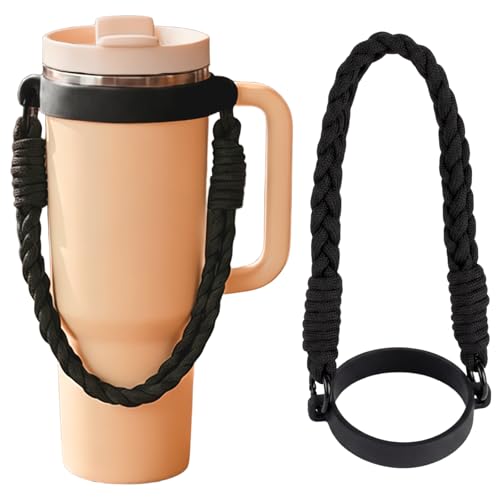 Silicone Water Bottle Handle Strap for Gym Travel Hiking Compatible with Stanley 30 & 40oz Cup Accessories for Men Women Gift - color: Style G