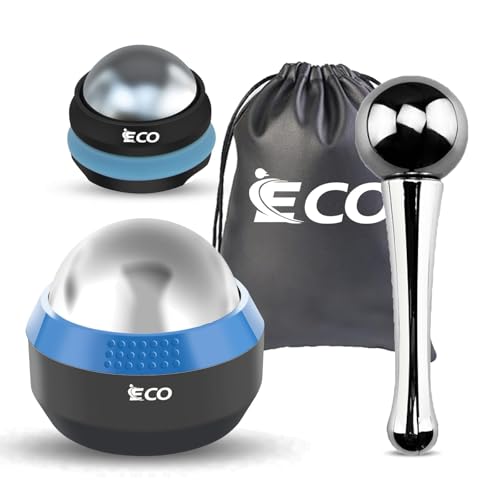 iECO Massage Ice Roller Ball Cold & Heat Therapy Plantar Fasciitis Roller - color: Set of 3