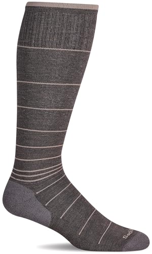 Sockwell Men's Circulator Moderate Graduated Compression Sock - color: Mushroom, size: Medium-Large