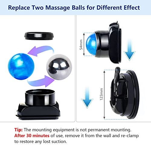 Wall-Mountable Massage Ball 2 pack Muscle Massage Roller for Pain Relief - style: 1 - Pack - Mountable Ball