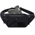 Concealed Carry Pistol Waist bag Tactical Conceal Carry Pistol Bag Fanny Packs Handgun Holster Pouch with Bottle&Gun Holder Fits 1911 Glock etc - color: Black