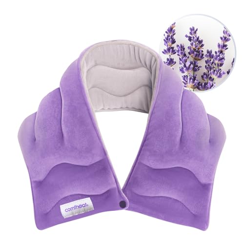 Neck Heating Pad Microwavable for Pain Relief, FSA Eligible HSA - color: Purple