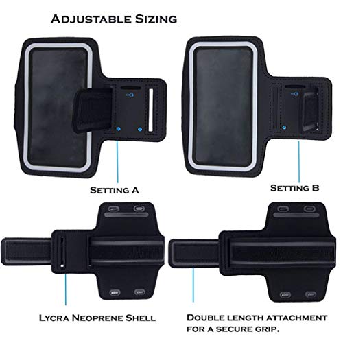 Sports Running Armband Compatible with Samsung Galaxy A25 5G/A15 5G Phones - Gym Workout Case Cover Band Arm Strap