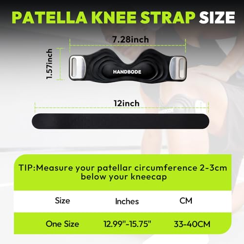 HANDBODE Patellar Tendon Support Strap, Knee Brace for Men & Women, 2 Pack