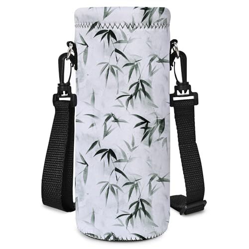 RICHEN Neoprene Water Bottle Carrier Bag with Adjustable Shoulder Strap,Insulated Water Bottle Cover for Stainless Steel/Glass/Plastic Bottles - color: BC-56, size: 500ml