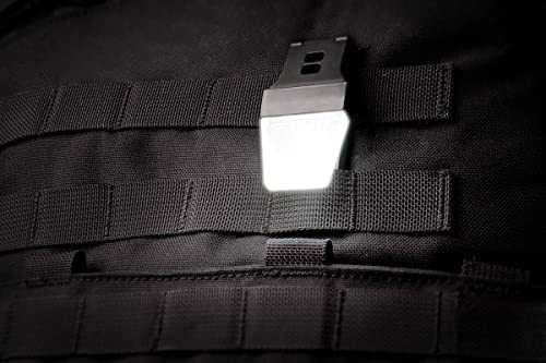 QUIQLITEX2 White LITE Hands-Free LED Pocket Light, 20-200 lumens, Safety Strobe, Aluminum Housing (USB Rechargeable) - color: White