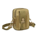 Belt Pouch, Tactical Molle Phone Pouch EDC Utility Pouches Waist Bag Packs, Small Cell Phone Holster Gear Tool Gadget Pocket for Men Running - color: Strap Khaki