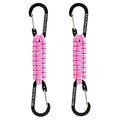 BRAVESHINE Paracord Keychain Carabiner Clip | D Ring Hanger Lanyard Hook - color: Pink