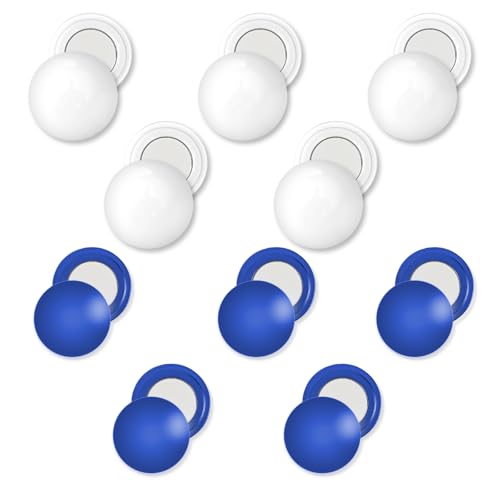 BOXOB 10 Pairs Magnetic Race Bib Clips, Marathon Race Number Buckle Running Bib Magnets Pins Holder for Runners Field Triathlon Cycling Competition (White & Dark Blue) - color: White & Dark Blue