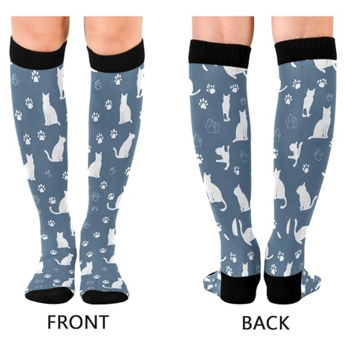 Wusikd Cute Penguin Compression Socks for Women and Men Circulation Long Socks for Athletic Running 1 - color: Multi 2
