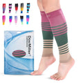 Doc Miller Calf Compression Sleeve 20-30 mmHg for Men & Women, 1 Pair - color: Maroon.Green.Tan, size: Small