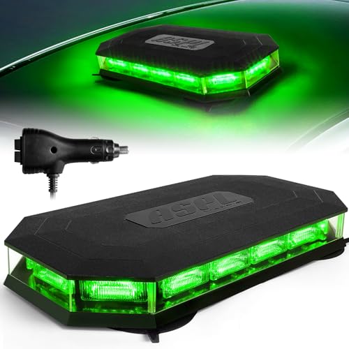 ASPL 16.5 Inch Roof Top Beacon Warning Strobe Light for Trucks Green - color: Green