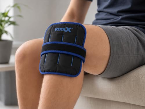 Premium Gel Ice Packs for Injuries Reusable, Flexible Cold Wraps with Straps, Soft Plush & Nylon Sides, Extension Strap, Ice Pack for Knee, Back, Shoulder, Elbow & Calf - Medium - size: Medium - Single Pack