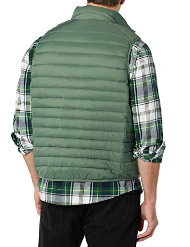 Amazon Essentials Men's Lightweight Water-Resistant Packable Puffer Vest - color: Green, size: Large