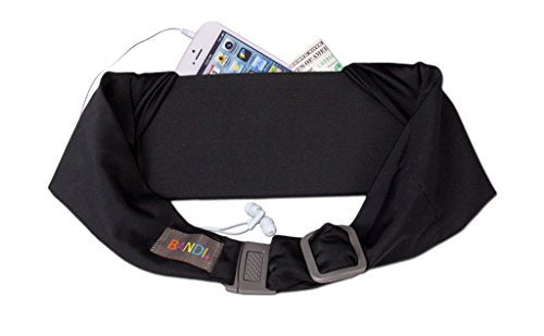 BANDI KIDS Pocket belt for Medical, Sports, Play Comfortable fit Adjustable waist pack, Made In USA - color: Black Solid