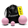 3 in 1 Massage Ball Set – 2.5", 1.9" & 1.2" Firm Silicone Balls for Myofascial Release, Trigger Point Therapy, Back & Foot Pain Relief, Face Fitness, Yoga, Deep Tissue Recovery (Pink) - color: Pink