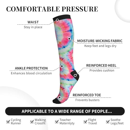 Graduated Compression Socks Knee High For Women Men Athletic - color: 26