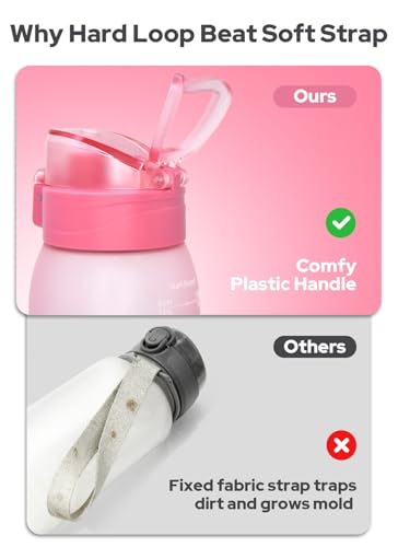 Opard Zip 30oz Plastic Water Bottle Dishwasher Safe, Leakproof Flip-Top Lid, BPA Free Tritan, Wide Mouth Reusable Sports Water Bottle for Gym Hiking Commuting Outdoor Travel and School - color: Sakura Pink, style: 30 Ounces