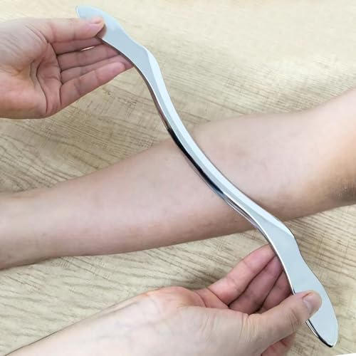 BYYDDIY Stainless Steel Gua Sha Muscle Scraper Scraping Massage Tool,IASTM Tools, Great Soft Tissue Physical Therapy Used for Back, Legs, Arms,Neck (L-bar) - style: L-bar