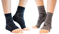 Thirty48 Plantar Fasciitis 20-30 mmHg Ankle Compression Socks, Foot Brace - color: Black & Grey (2 Pairs), size: Small