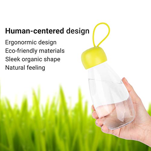 emoi BPA Free Water Bottle, 12oz/360ml Cute Water Bottle with Carrying Strap, Ideal for Kids Boys Girls Students Women Healthy Hydration-Green - color: Green Cap, size: 12 Ounces