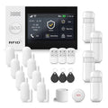 PGST Home Alarm System,4.3in WiFi+4G Touch Screen Siren No Monthly Fees - color: White & Gray