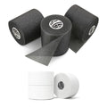 Hampton Adams Training Taping Bundle: Foam Pre Wrap Underwrap (3 Rolls) + Athletic Sports Tape 45 ft (3 Rolls) for Soccer, Hockey, Football