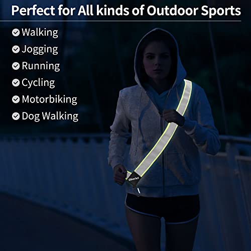 Reflective Sash for Walking at Night, Night Walking Safety Gear