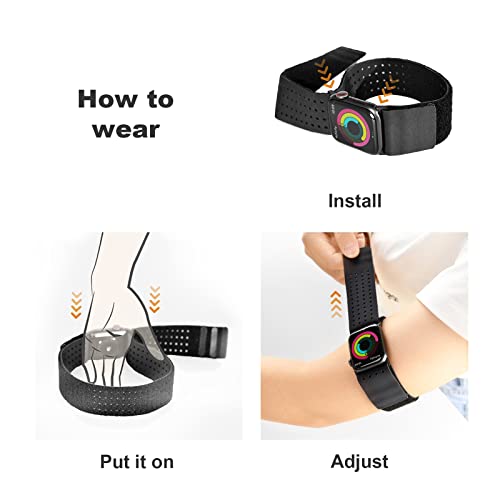 Tefeca Breathable Lycra Sport Armband Ankle Band Compatible with Apple Watch/Ultra - size: M/L 40/41/42mm