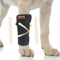 Dog Front Leg Brace, Dog Leg Support Wrap & Plastic Bar Stabilizers - size: M