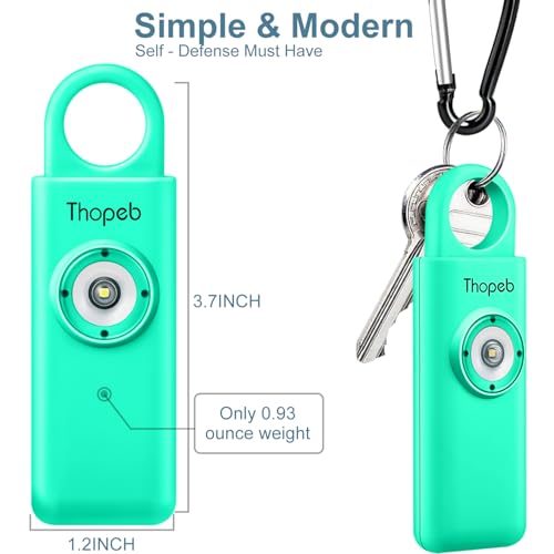 Thopeb Personal Safety Alarm for Women – Superior Loud Siren & SOS Strobe - color: Lake Green