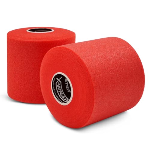 Meister X-Wrap Premium PreWrap - XL Underwrap for Athletic Tape - 30 Yards x 2.75" - Red - 2 Rolls - color: Red