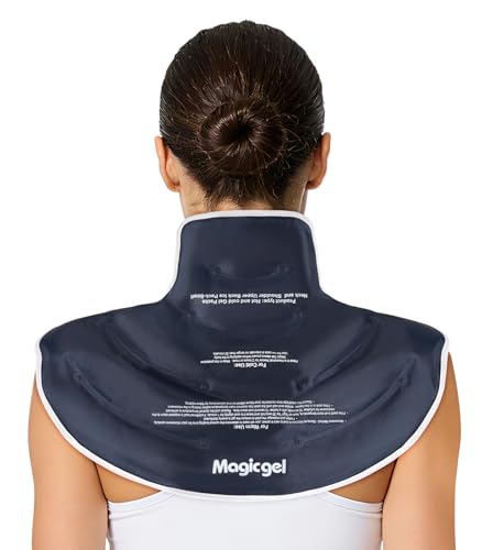 Magic Gel Ice Pack for Neck and Shoulders, Reusable Cervical Ice Pack Wrap for Neck Pain Relief, Flexible Gel Cold Pack for Shoulder Surgery Recovery, Rotator Cuff Injuries, Physical Therapy - Small - style: Small