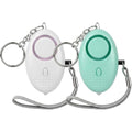 2-Pack Personal Safety Alarm Keychain (White+Green) - color: White+Green