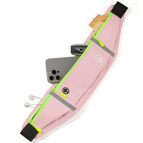 Running Belt Slim Fanny Pack Jogging Pouch Phone Holder Waist Pack - Light Pink - color: D Light Pink