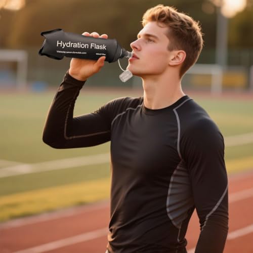 GUYI GYGYL Soft Flask, Collapsible Water Bottle for Sports, 500ml Black - color: 500ml Black