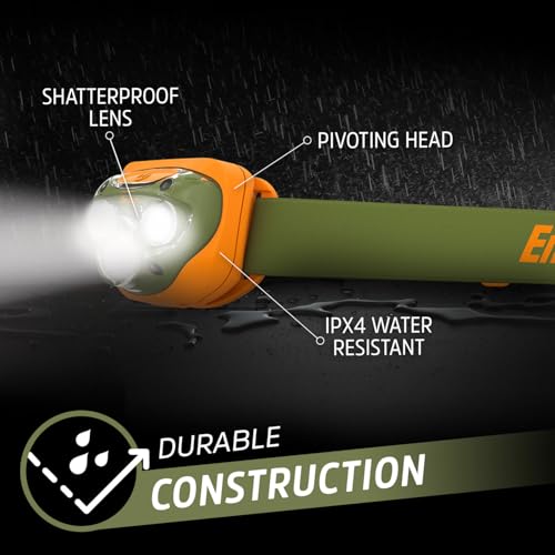 Energizer LED Headlamp PRO (2-Pack), IPX4 Water Resistant Head Light - color: Green/Orange, size: 2-Pack