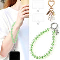 C.J.M.K Beaded Phone Wristband, Lanyard Chain - color: 03-green