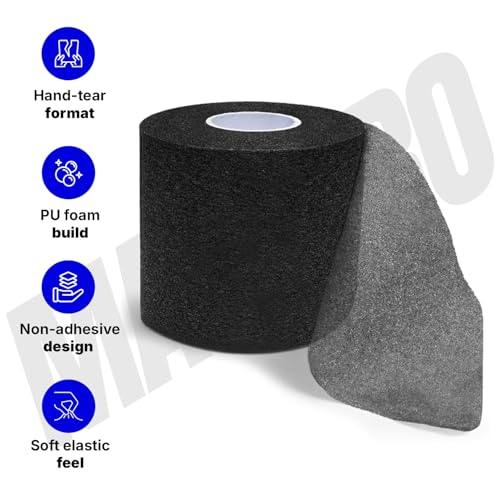 Maestro Pre Wrap Foam Underwrap, Beige 3-Pack, Non-Adhesive, Tears by Hand - color: Beige