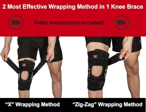 Hinged Knee Brace Support with Strap & Side Patella Stabilizers for Protection & Pain Relief for Arthritis, Meniscus Tear, ACL, MCL - Sports Compression Wrap for Running & Recovery - Men & Women - size: 3XL