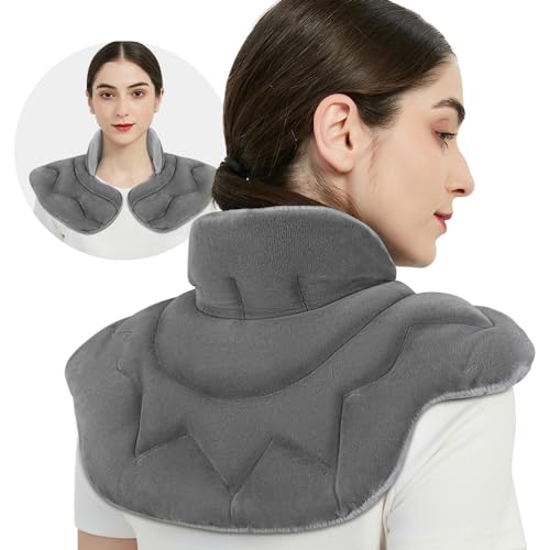 Microwavable Heat Pad for Neck and Shoulders, Warm Compress Wrap, Grey - color: Heat Pad03 -Grey