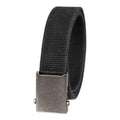 Columbia Men's Military Plaque Buckle Fabric Belt- One Size 42" Length - Everyday and Outdoor Wear - color: Black Cotton Strap