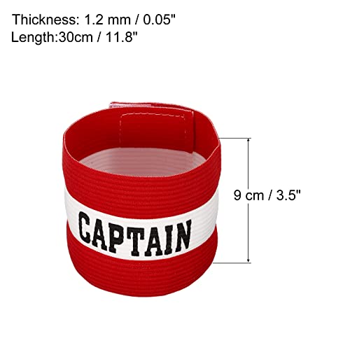PATIKIL Captain's Armband, Elastic Arm Band for Soccer Training - color: Red