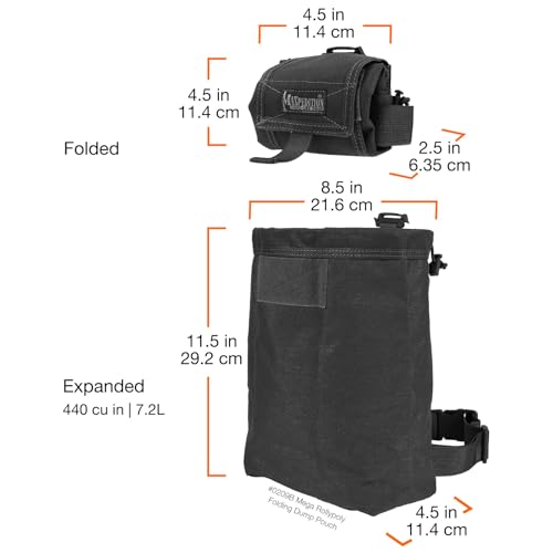 Maxpedition Mega Rollypoly Folding Dump Pouch - color: Black