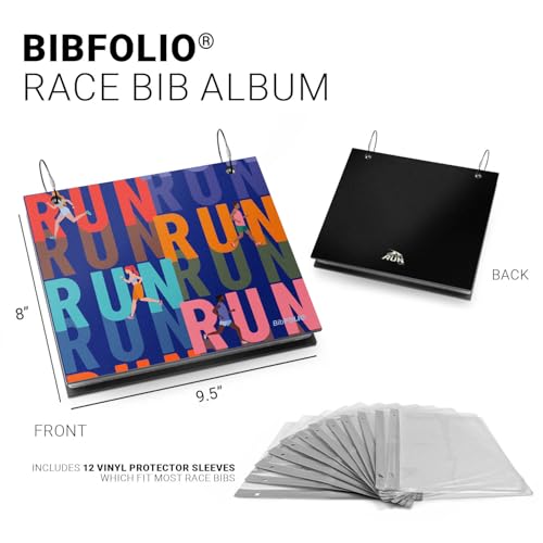 Gone For a Run BibFOLIO Race Bib Album - Run The Miles - 9.5x8 - color: Run The Miles